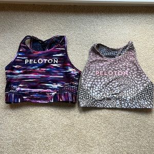 Lot of two peloton WITH high neck bras both large